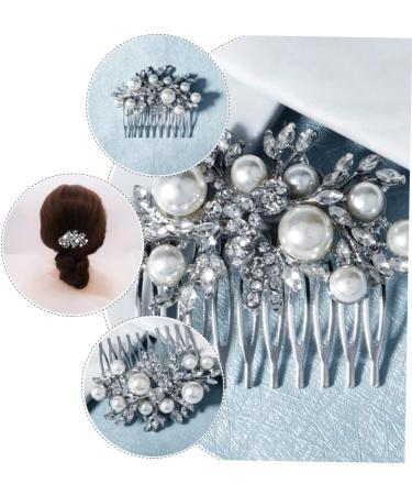 Angoily 1pc Hair Comb Rhinestone for Hair Women Hairpin Comb Special Occasion Hair Accessory Diamond Headpiece Barrettes for Women Wedding Hairpin Pearl Accessories Personality Bride Alloy - Buy Online on GoSupps.com