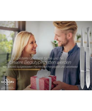 Premium Stainless Steel Hair Tweezers Set - Slanted & Pointed for Precision Grooming | International Shipping Available - Buy Online on GoSupps.com