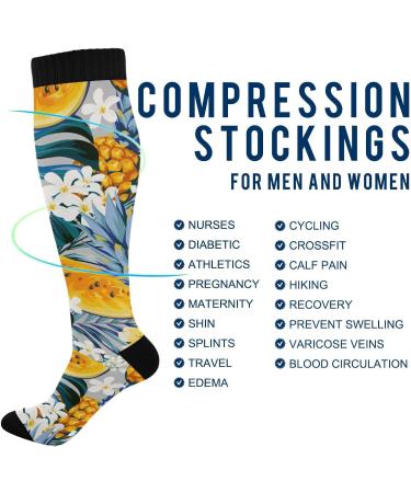 Haskirky High Elasticity Compression Socks - 2 Pairs, Universal Adult Knee-High Socks for Leisure, Fatigue Relief, Running, and Daily Wear - Buy Online on GoSupps.com