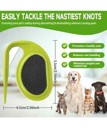 2-Piece Cat Hair Remover & Knot Comb Set - Pet Massage Tool for Long-Haired Cats & Dogs | Essential Grooming Kit - Buy Online on GoSupps.com