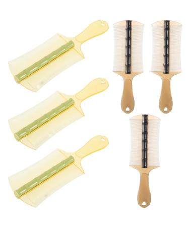 Peignes Antipelliculaires Double Face en Plastique pais Dents Extra-Fines Grand Format avec Manche Ergonomique Lot de 6 pour Cuir Chevelu Sec Toilettage Chiens Chats et