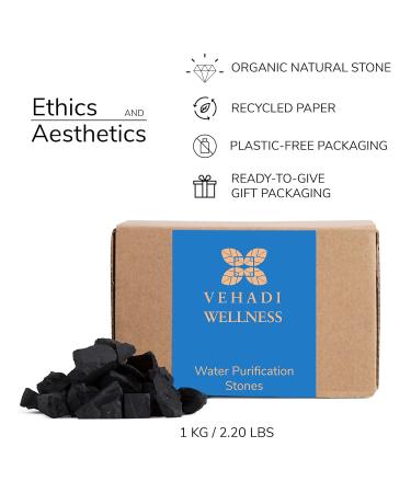 Slungite Stones for Water Purification - 1000g | Scorchit Chips for Crystal Water Bottles | Sustainable Home & Wellness - Buy Online on GoSupps.com
