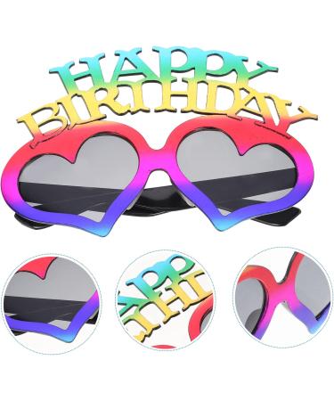 HOMSFOU 2pcs Birthday Glasses Heart Shaped Sunglasses Summer Gifts Kids Sun Glasses Birthday Party Sunglasses Pool Party Sunglasses Luau Dress Eyeglasses Glasses Evening Dress Blindfold 14.5X14X9.5CMx4pcs Colorfulx4pcs - Buy Online on GoSupps.com
