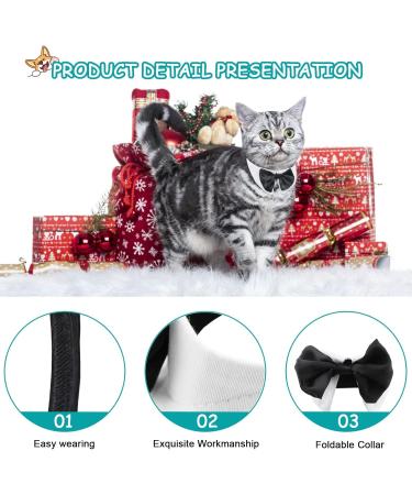 HACRAHO Formal Dog Bow Tie - White Adjustable Pet Bow Tie Collar for Weddings & Birthdays | Perfect for Small Dogs & Cats (Size SS) - Buy Online on GoSupps.com