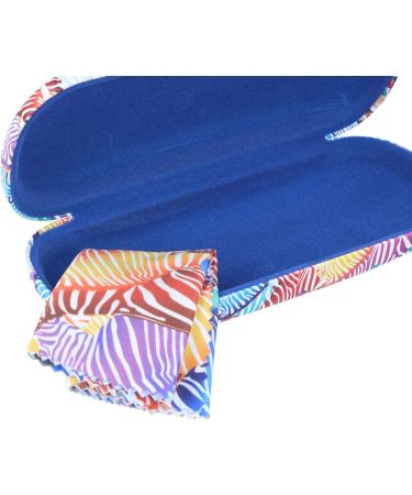 Shop Summery Hard-Shell Glasses Case | Tropical Zebra Pattern & Microfiber Cloth | International Shipping Available - Buy Online on GoSupps.com