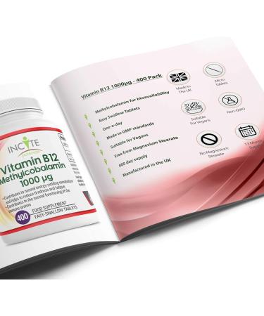 High Strength Vitamin B12 1000mcg | 400 Methylcobalamin Tablets | Vegan Friendly | 12+ Month Supply - Buy Online on GoSupps.com