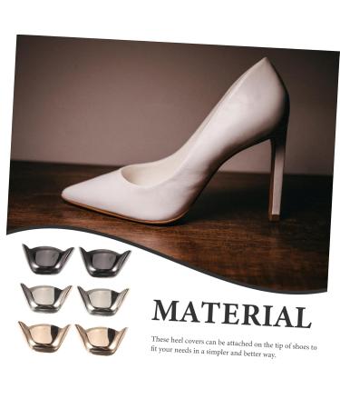 3 Pairs High Heel Toe Caps - Premium Repair Kit for Pointed Toe Boots & Heels - Metal Covers for Shoe Protection - Buy Online on GoSupps.com