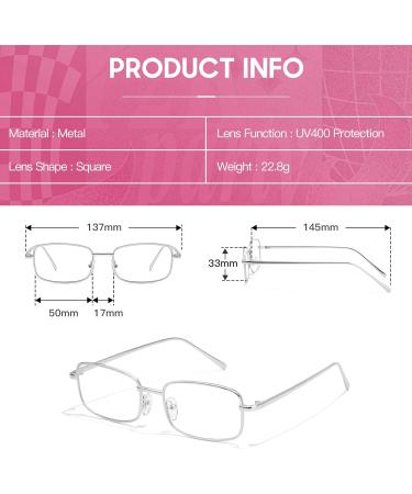 Enafad Classic Retro Blue Light Filter Glasses | Women s Blue Light Blocking Glasses for TV Work & Gaming | Stylish Silver Design - Buy Online on GoSupps.com