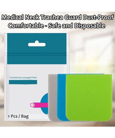 Raamka Breathable Neck Sticker & Stoma Protective Shell for Laryngectomy - 35pcs - Tracheotomy Protection in Black & Green - Buy Online on GoSupps.com
