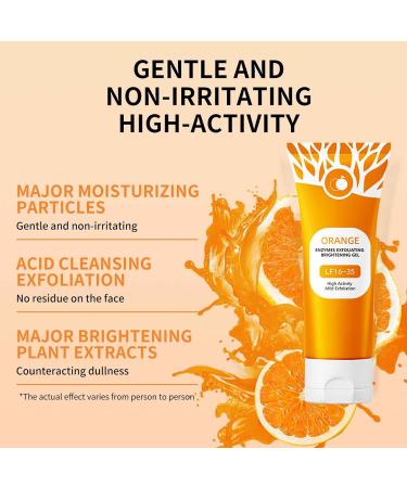 Gel exfoliant claircissant orange pour le visage et le corps gel exfoliant doux pour le visage et le corps gel exfoliant orange pour un nettoyage en profondeur pour tous les types de peau (3 3 pi ces. 100 g (Lot de 1) - Buy Online on GoSupps.com