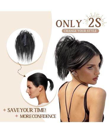 LNERATO Claw Clip Messy Bun Hairpiece - Synthetic Updo Chignon for Women, 1B Black - Buy Online on GoSupps.com