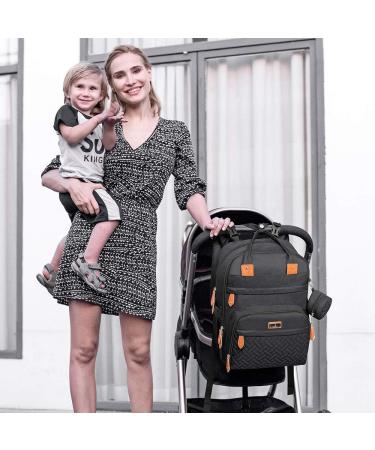 Shop BabbleRoo Baby Diaper Bag & Backpack - Stylish Casual Black Diaper Backpack for Moms | International Shipping Available - Buy Online on GoSupps.com