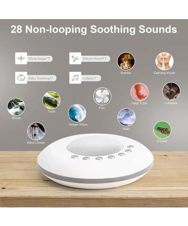 White Noise Machine Portable Sound Machines 28 Soothing Sounds Sleep Noise Maker Ideal Gifts for Kids Adult Bedside Travel Nursery Camping - Buy Online on GoSupps.com