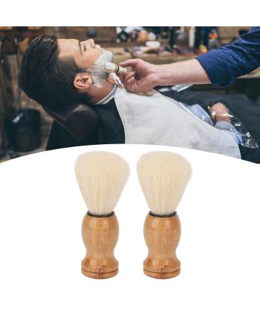 2-Piece Wooden Shaving Brush Set for Men | Premium Hairdressing Salon Rasis Brush for Wet Shaving & Double Edge Razors - Buy Online on GoSupps.com