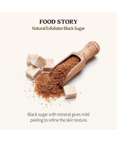 SKINFOOD Black Sugar Perfect Scrub Foam 180g - Detoxifying Pore Scrub & Exfoliator for Men & Women - Buy Online on GoSupps.com