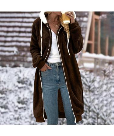 Hanxiulin Oversized Plush Jacket for Women | Warm Lined Fleece Sweater & Winter Coat in Color Variants - XL Khaki - Buy Online on GoSupps.com
