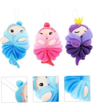 9 Pcs Cute Animal Bath Balls & Loufas - Mesh Shower Sponge Pouf for Skin Cleaning & Scrubbing - Buy Online on GoSupps.com