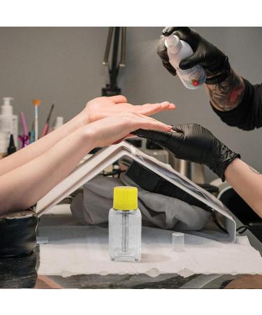 Healeved Press-type Glass Bottle 180ml Nail Enhancement Bottle Portable Nail Polish Remover Pump Push Down Liquid Dispenser Glass Storage Containers for Makeup Cleansers - Buy Online on GoSupps.com