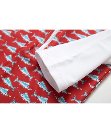 BONVERANO Baby Boys Swimsuit | UPF 50+ Long-Sleeve Swordfish Bathing Suit 12-18 Months - Buy Online on GoSupps.com