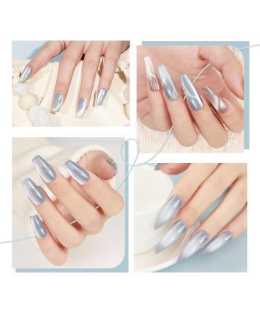 Cat Eye Gel Nail Polish Moonlight 12ML - Magnetic Silver Glitter Holographic UV Gel for DIY Nail Art & Manicure - Buy Online on GoSupps.com
