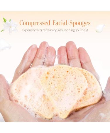 Compressed Flower-Shaped Facial Sponges - Yellow Exfoliating Sponges for Beauticians | International Shipping - Buy Online on GoSupps.com