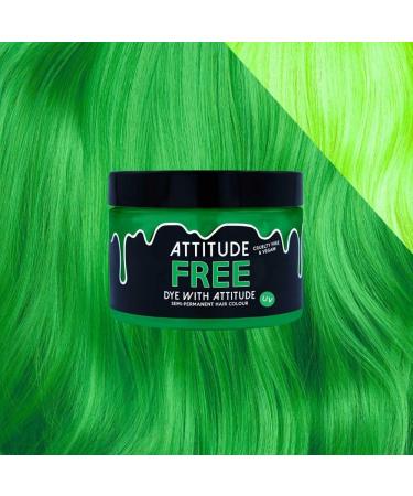  Attitude Holland Attitude Hair Dye | Vegan and cruelty-free semi-permanent hair dye with conditioner | Vibrant hair color for all hair types | Locally Produced | Color conditioner | Free UV Green | 135 ml - Buy Online on GoSupps.com