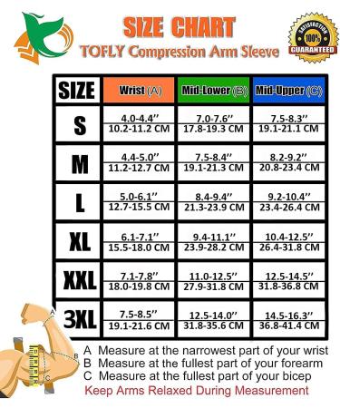 TOFLY Compression Arm Sleeves - 1 Pair | 20-30mmHg Graduated Compression | Recovery & Pain Relief for Muscles & Joints | Tennis Elbow & Golfers Brace | Edema Swelling Relief | Unisex | Size M | Black - Buy Online on GoSupps.com