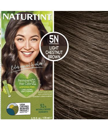 Naturtint Permanent Hair Color 5N Light Chestnut Brown (Pack of 6) - Ammonia Free, Vegan, Cruelty Free with up to 100% Gray Coverage - Long Lasting Results - 6 Pack, 1 Count - Buy Online on GoSupps.com