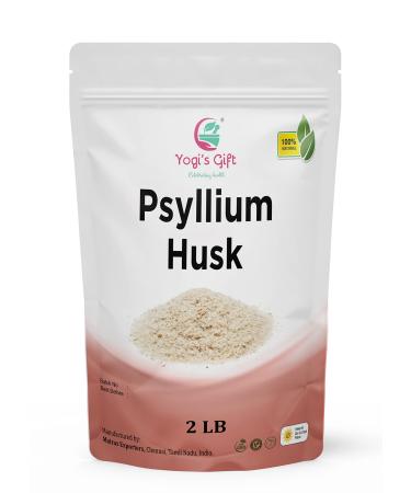Psyllium Husk Whole 2 Lb | Soluble Fiber Supplement | Keto Friendly | Use in Smoothies Cooking and Baking | Unflavored Fine Ground 100% Natural Non GMO | by Yogi's Gift