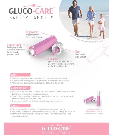 Buy Sterile Safety Lancets 21G x 1.8mm - Pre-loaded Contact-Activated Box of 100 for Safe Blood Sampling - International Shipping Available - Buy Online on GoSupps.com