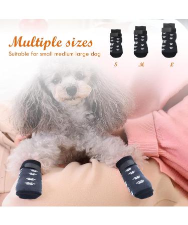 RANYPET Anti Slip Dog Socks 3 Pairs - Dog Grip Socks with Straps for Indoor Traction Control | Pet Paw Protector for Small Medium Large Dogs | Medium Paw Pattern - Buy Online on GoSupps.com