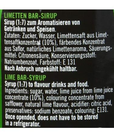 Riemerschmid Bar Syrup Lime - Buy 0.7L Bottle for Cocktails | International Shipping Available - Buy Online on GoSupps.com