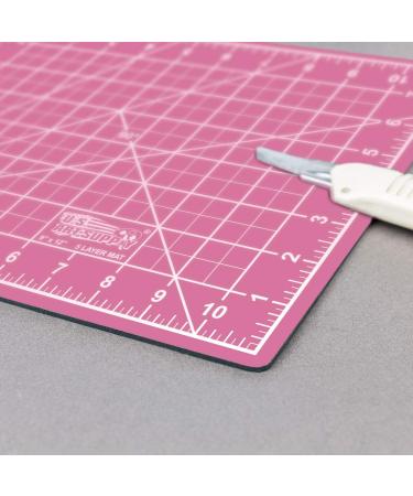 US Art Supply 9x12 Pink/Blue Self Healing Cutting Mat - Professional 5-Ply Double Sided Non-Slip Mat for Scrapbooking, Quilting, Sewing & Crafts - Buy Online on GoSupps.com