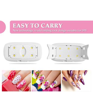 SOSPIRO LED UV Nail Lamp 6W Portable Gel Dryer Mini UV Professional Nail Art Tool - Pink - Buy Online on GoSupps.com