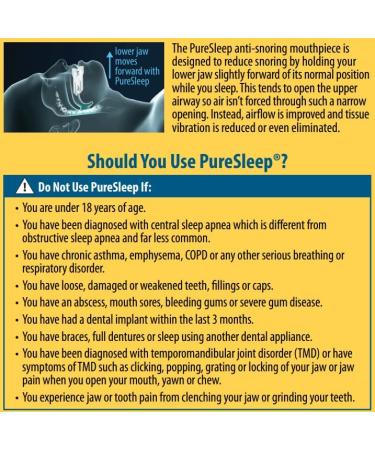 PureSleep Anti-Snoring Mouthpiece - Stop Snoring with the Original, Comfortable & Adjustable Solution - Over 1 Million Sold - Made in USA - Buy Online on GoSupps.com