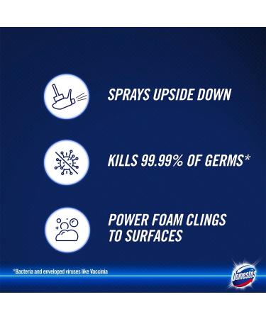 Domestos Power Foam Toilet and Bathroom Surface Cleaner Bleach-Free Upside Down Limescale Remover Multi-Purpose Spray with Fresh Bio-Degradable Fragrance 450ml (Arctic Fresh Pack of 4) Arctic Fresh Pack of 4 - Buy Online on GoSupps.com