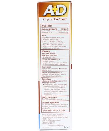 A&D Diaper Rash Ointment 4 oz Tube - Skin Protectant for Babies, 1 Pack - Buy Online on GoSupps.com