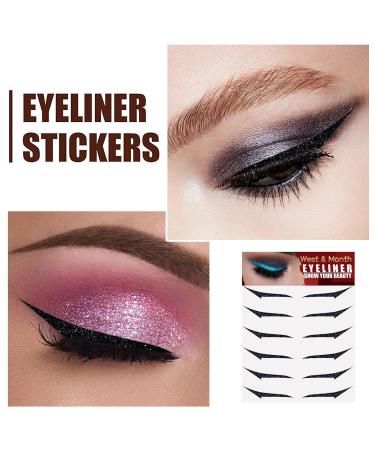 Zeaybsr Eyeliner Stickers - 6 Pairs of Reusable Black Thin Eyeliner Easy to Attach & Remove for Perfect Wings - Buy Online on GoSupps.com