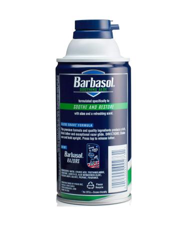 Barbasol Soothing Aloe Shaving Cream 10oz (Pack of 2) - Value Pack - Buy Online on GoSupps.com