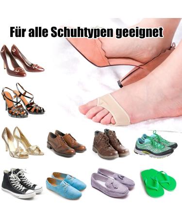 4 Pairs Metatarsal Pad Foot Cushions - Soft Forefoot Pads for Comfort | Black & Flesh Options - Buy Online on GoSupps.com