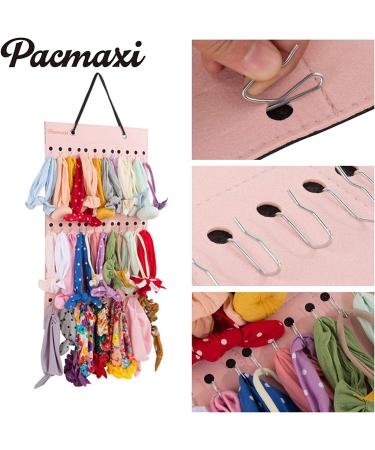 Baby Girl Headband Holder - Hanging Storage Organizer for Newborn Headbands in Pink - Buy Online on GoSupps.com