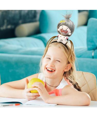 Plush Doll Hairhoops - Cartoon Plush Hairband Doll Headband | Kids Hair Ties Makeup Fashion Accessory for Girls Children Libra - Buy Online on GoSupps.com