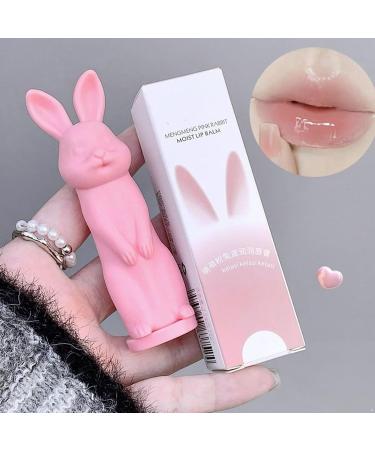 dPois Natural Ingredients Lip Balm for Women Girls Cute Rabbit Shape Lightweight Hydrating Long Lasting Smoothness Dry Lips Care Everyday Use Pink One Size One Size Pink - Buy Online on GoSupps.com