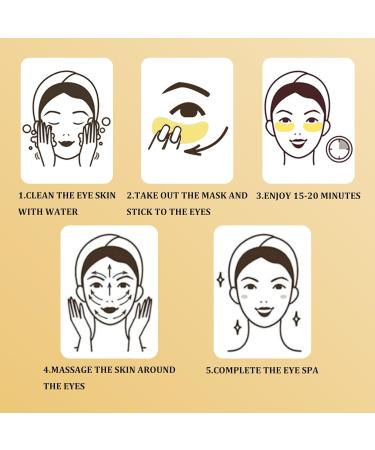 10 Pairs Premium Crystal 24K Gold Powder Gel Collagen Eye Mask Eye Treatment Masks for Women and Men Moisturiser Anti Aging Anti Wrinkle Remove Eye Bags Dark Circles Puffy Eyes - Buy Online on GoSupps.com