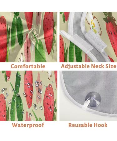 Watercolor Strawberry Beard Bib Apron | Non-Stick Waterproof Hair Catcher for Men | Ideal Grooming Cloth & Gift - Buy Online on GoSupps.com