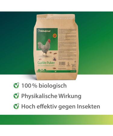 R hnfried Gurlite Powder - 25L Natural Mite & Parasite Control for Chickens Quail & Poultry - Effective Protection Against Red Mites Lice Fleas & Ticks - Buy Online on GoSupps.com