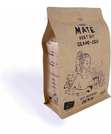  YVY YVY MAT Organic Green Grand Cru Yerba Mate 250g | Organic & Unsmoked Grand Cru Mate | Stemless and Dust-Free | Hand-Harvested - Buy Online on GoSupps.com