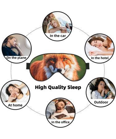 Fox Print Sleep Eye Mask | Soft Eyeshade for Travel & Naps | Perfect for Women & Men - International Shipping Available - Buy Online on GoSupps.com