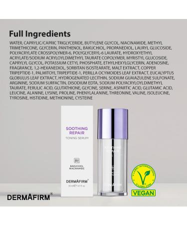  Refill DERMAFIRM Soothing Repair Toning Serum R4 - Korean Bakuchiol Retinol Niacinamide & Peptide Face Serum for Wrinkles - Calming Moisturizing & Correcting- Paraben-Free Cruelty-Free 1.01 fl oz - Buy Online on GoSupps.com