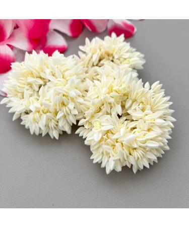 Handmade White Gajra Hair Accessories for Women - Traditional Indian Veni Tiara for Bridal and Party Wear - Buy Online on GoSupps.com